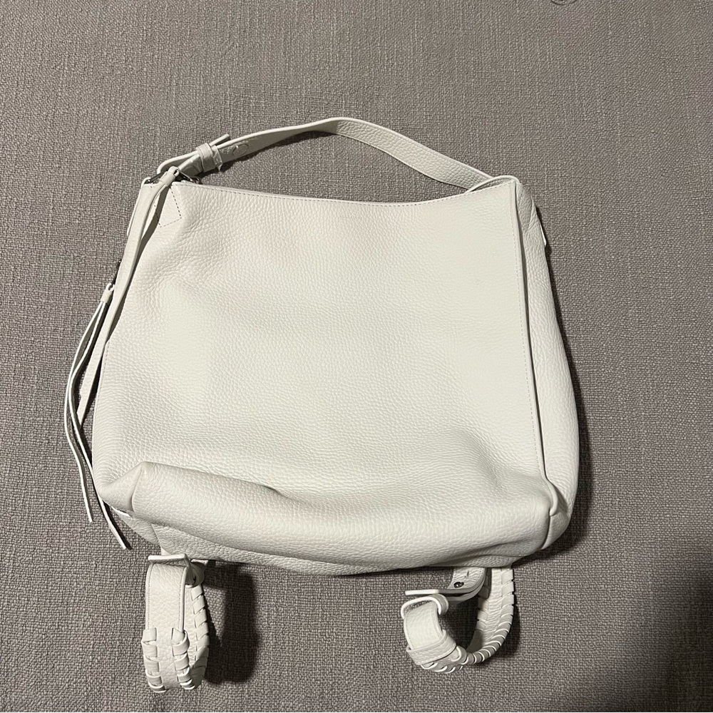 ALL SAINTS Kita Leather Backpack in WHITE